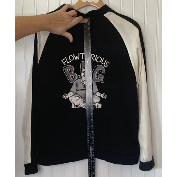 Y7 Studio Flowtorious B.I.G. Biggie-Yogi Black White Front Zip Bomber Jacket-M - Picture 12 of 13
